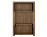 Dvojdverová vitrína Lucita HAVV06 - dub lefkas tmavý / čierna