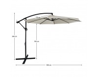 Záhradný slnečník Lukan - béžová