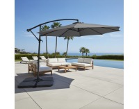 Záhradný slnečník Lukan - sivá