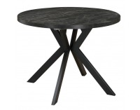 Rozkladací jedálenský stôl Lukos 100-250/75,5 cm - tmavý betón / čierna