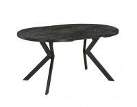 Rozkladací jedálenský stôl Lukos 100-250/75,5 cm - tmavý betón / čierna
