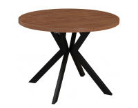 Rozkladací jedálenský stôl Lukos 100-250/75,5 cm - tmavý dub / čierna