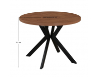 Rozkladací jedálenský stôl Lukos 100-250/75,5 cm - tmavý dub / čierna