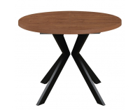 Rozkladací jedálenský stôl Lukos 100-250/75,5 cm - tmavý dub / čierna