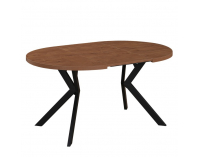Rozkladací jedálenský stôl Lukos 100-250/75,5 cm - tmavý dub / čierna