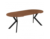 Rozkladací jedálenský stôl Lukos 100-250/75,5 cm - tmavý dub / čierna