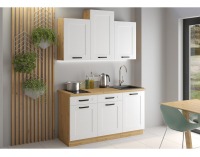 Horná kuchynská skrinka Lula 45 G-72 1F - biela / dub artisan