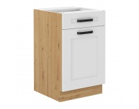 Dolná kuchynská skrinka Lula 50 D 1F 1S BB - biela / dub artisan