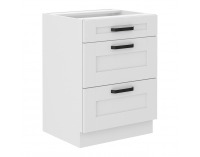 Dolná kuchynská skrinka Lula 60 D 3S BB - biela