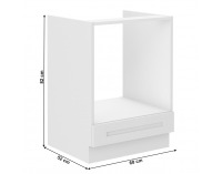 Kuchynská skrinka na sporák Lula 60 D GAZ BB - biela