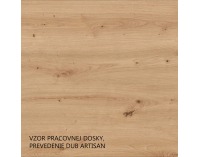 Dolná kuchynská skrinka Lula 80 D 3S BB - biela / dub artisan