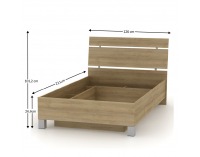 Posteľový rám s úložným priestorom Luna 120 120x200 cm - dub riviera