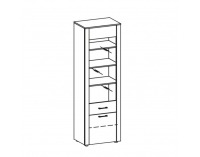 Vitrína Luna LU-W1/2 L - wenge