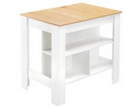 Kuchynský ostrovček Lunan - dub / biela