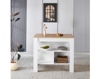 Kuchynský ostrovček Lunan - dub / biela