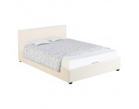 Čalúnená manželská posteľ s roštom Lunela 180 - biela