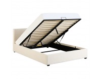 Čalúnená manželská posteľ s roštom Lunela 180 - biela