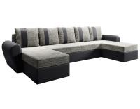 Rohová sedačka U s rozkladom Luny Roh U L/P - čierna / sivohnedá
