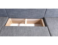 Rohová sedačka U s rozkladom Luny Roh U L/P - čierna / sivohnedá