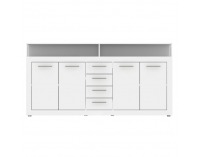 Štvordverová komoda so zásuvkami Lunysa 2 New - biela