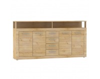 Štvordverová komoda so zásuvkami Lunysa 2 New - dub artisan