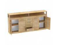 Štvordverová komoda so zásuvkami Lunysa 2 New - dub artisan