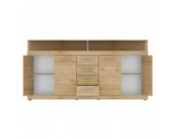 Štvordverová komoda so zásuvkami Lunysa 2 New - dub artisan