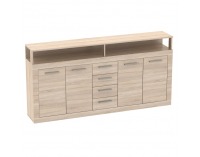 Štvordverová komoda so zásuvkami Lunysa 2 New - dub sonoma