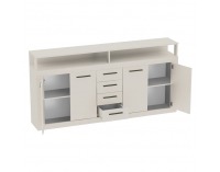 Štvordverová komoda so zásuvkami Lunysa 2 New - kašmír