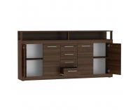 Štvordverová komoda so zásuvkami Lunysa 2 New - orech tabacco