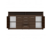 Štvordverová komoda so zásuvkami Lunysa 2 New - orech tabacco