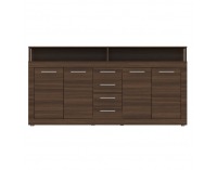 Štvordverová komoda so zásuvkami Lunysa 2 New - orech tabacco