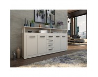 Štvordverová komoda so zásuvkami Lunysa - kašmír