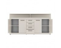 Štvordverová komoda so zásuvkami Lunysa - kašmír