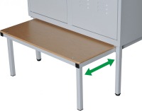 Výsuvná lavica k šatňovej skrini LW-800/JS/480 - svetlosivá