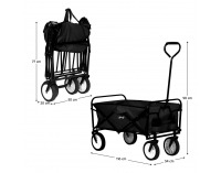 Záhradný skladací vozík Mabin - čierna