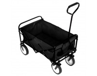 Záhradný skladací vozík Mabin - čierna