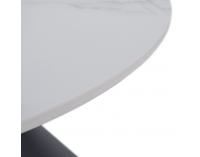 Konferenčný stolík (2 ks) Mabuz - biely mramor / čierna