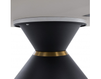 Konferenčný stolík (2 ks) Mabuz - biely mramor / čierna