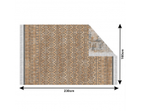 Obojstranný koberec Madala 160x230 cm - vzor / hnedá