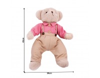 Plyšový medveď Maden Boy Typ 1 45 cm - smotanová / ružová