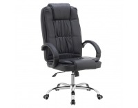 Kancelárske kreslo s podrúčkami Madox New - čierna / chróm