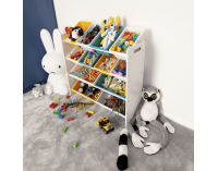 Organizér na hračky Mady - biela / kombinácia farieb