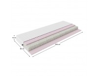 Penový matrac (2 ks) Magdo 80x200 cm - biela