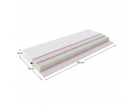 Penový matrac (2 ks) Magdo 90x200 cm - biela