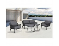 Hliníkový záhradný set Mahes - sivá