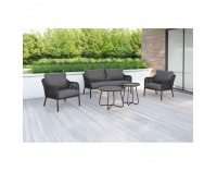 Hliníkový záhradný set Mahes - sivá