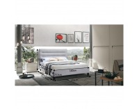 Čalúnená manželská posteľ s roštom Majestik 180 180x200 cm - sivá melírovaná / wenge