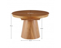 Rozkladací jedálenský stôl Majro 130/170/210 - dub