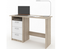 Písací stôl Makodi - dub sonoma / biela